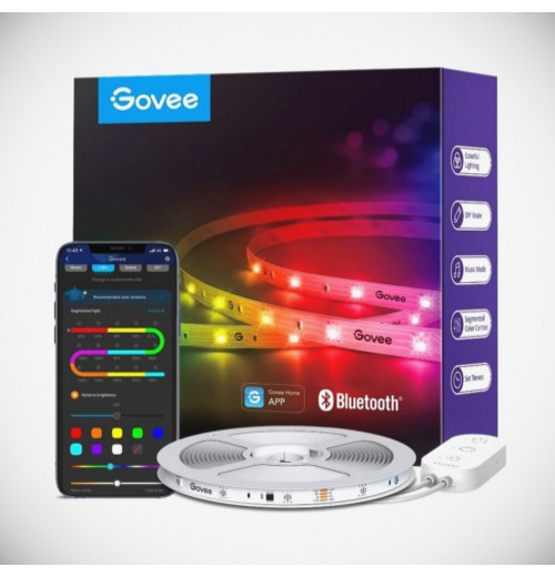 RGBIC Basic LED Strip Lights with Bluetooth & APP Control (1*10m) for Customizable Illumination